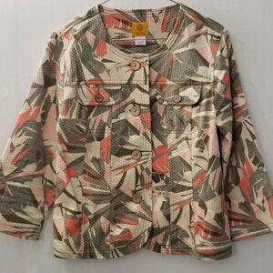 Ruby Rd. | Jacket | Size 8 | Pink, Green, Taupe